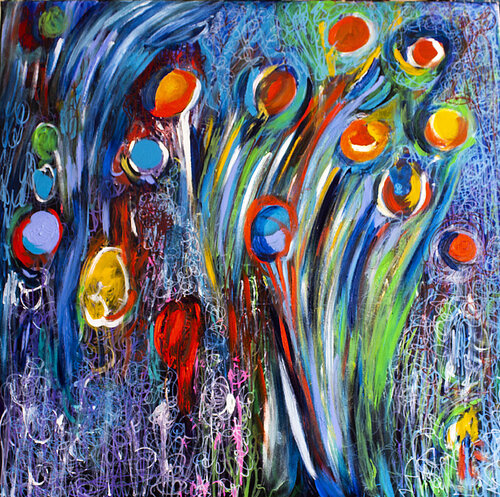 Video Flowers par Nathalie Gribinski, Peinture en vente sur Singulart