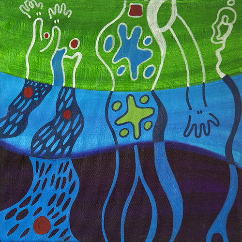 Sea's Lace van Nathalie Gribinski, Schilderij te koop op Singulart