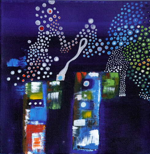 Silver Silence par Nathalie Gribinski, Peinture en vente sur Singulart