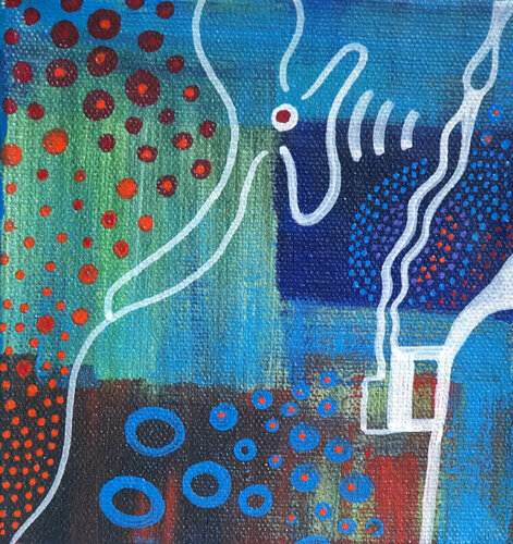 Brazilian Carnival | Butterfly von Nathalie Gribinski, Malerei kaufen auf Singulart