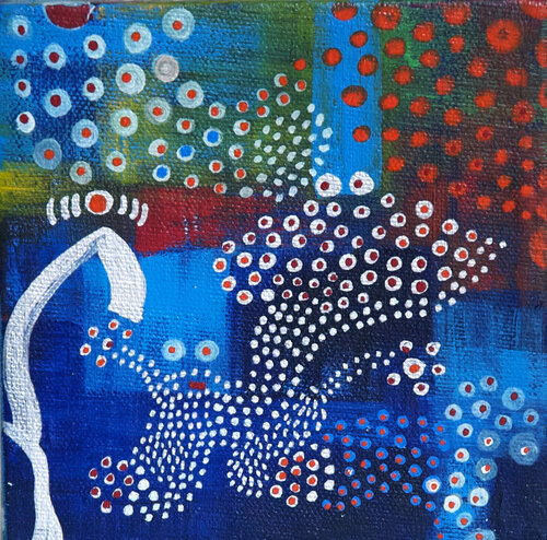 Brazilian Carnival | Dots van Nathalie Gribinski, Schilderij te koop op Singulart