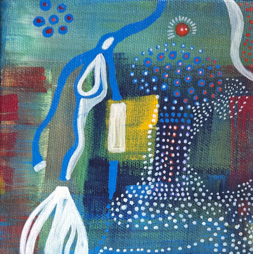 Dance of the Dots di Nathalie Gribinski, Pittura in vendita su Singulart