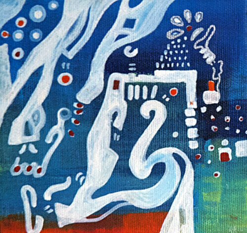 Crusade under the moon | when they talk di Nathalie Gribinski, Pittura in vendita su Singulart