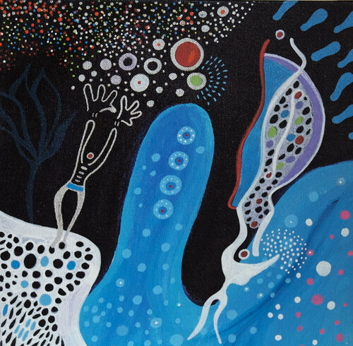 The Saver par Nathalie Gribinski, Peinture en vente sur Singulart