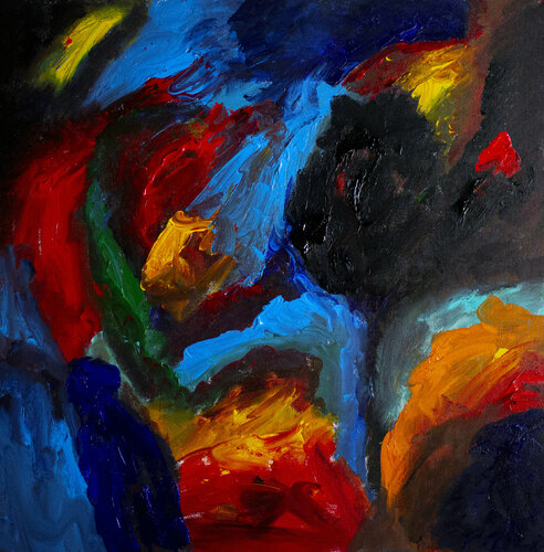 Black cat par Nathalie Gribinski, Peinture en vente sur Singulart