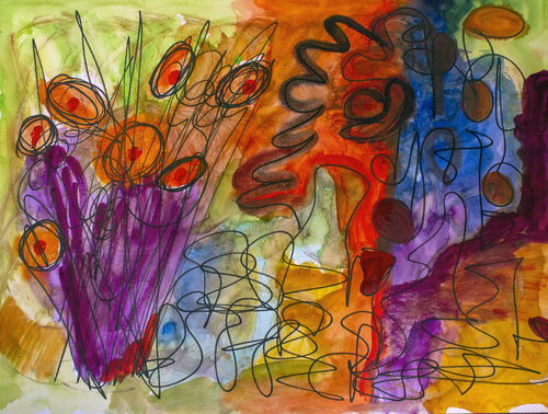 Flowers of hopes von Nathalie Gribinski, Malerei kaufen auf Singulart