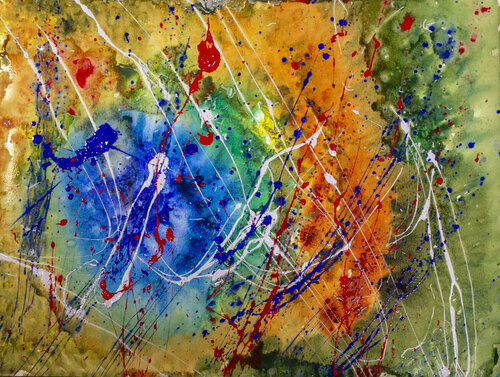 Lake on Fire de Nathalie Gribinski, Pintura a la venta en Singulart