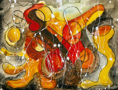Fire Breathers par Nathalie Gribinski, Peinture en vente sur Singulart