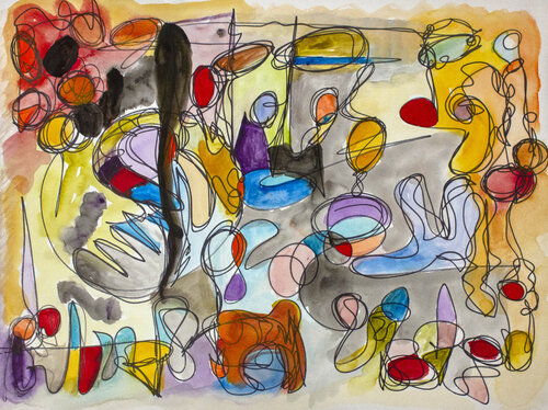 Rings of Blaze by Nathalie Gribinski, Painting for Sale on Singulart