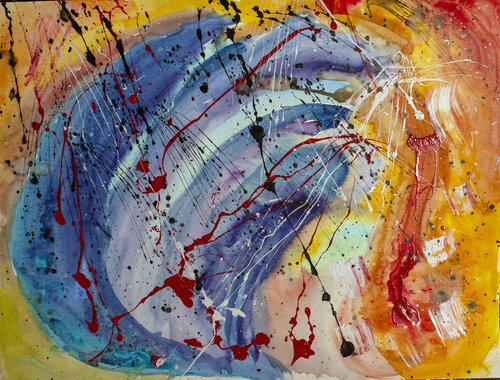 Blue Wave di Nathalie Gribinski, Pittura in vendita su Singulart