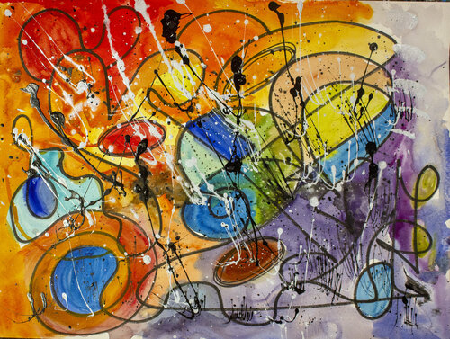 Snail in the Rail von Nathalie Gribinski, Malerei kaufen auf Singulart