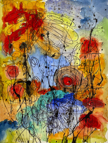 Fly in the Sky par Nathalie Gribinski, Peinture en vente sur Singulart