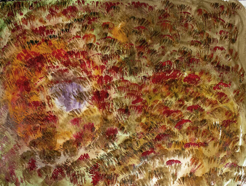Poppy Field de Nathalie Gribinski, Obra en papel a la venta en Singulart