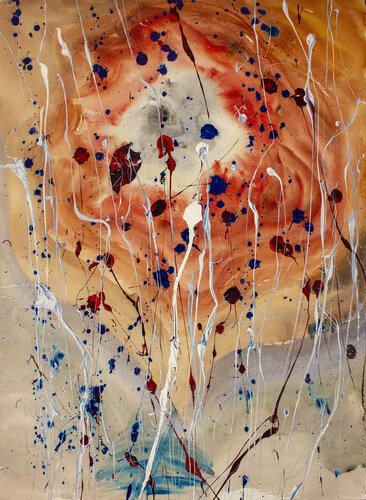 Rose in Fire von Nathalie Gribinski, Malerei kaufen auf Singulart