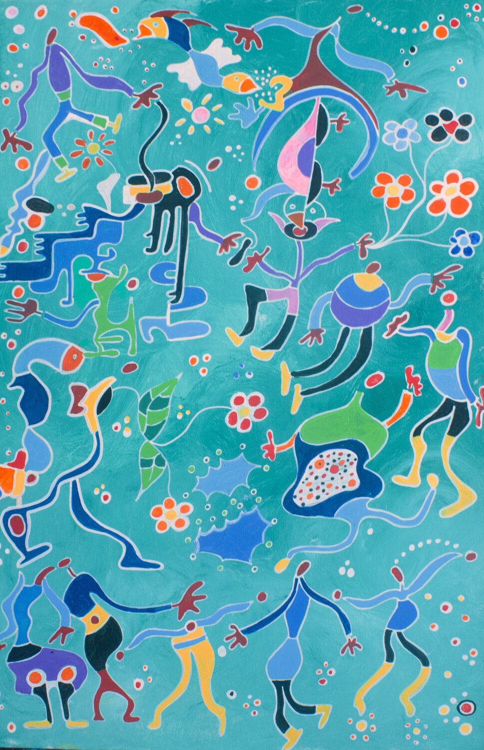Spiritual Gathering Nathalie Gribinski Original painting for sale