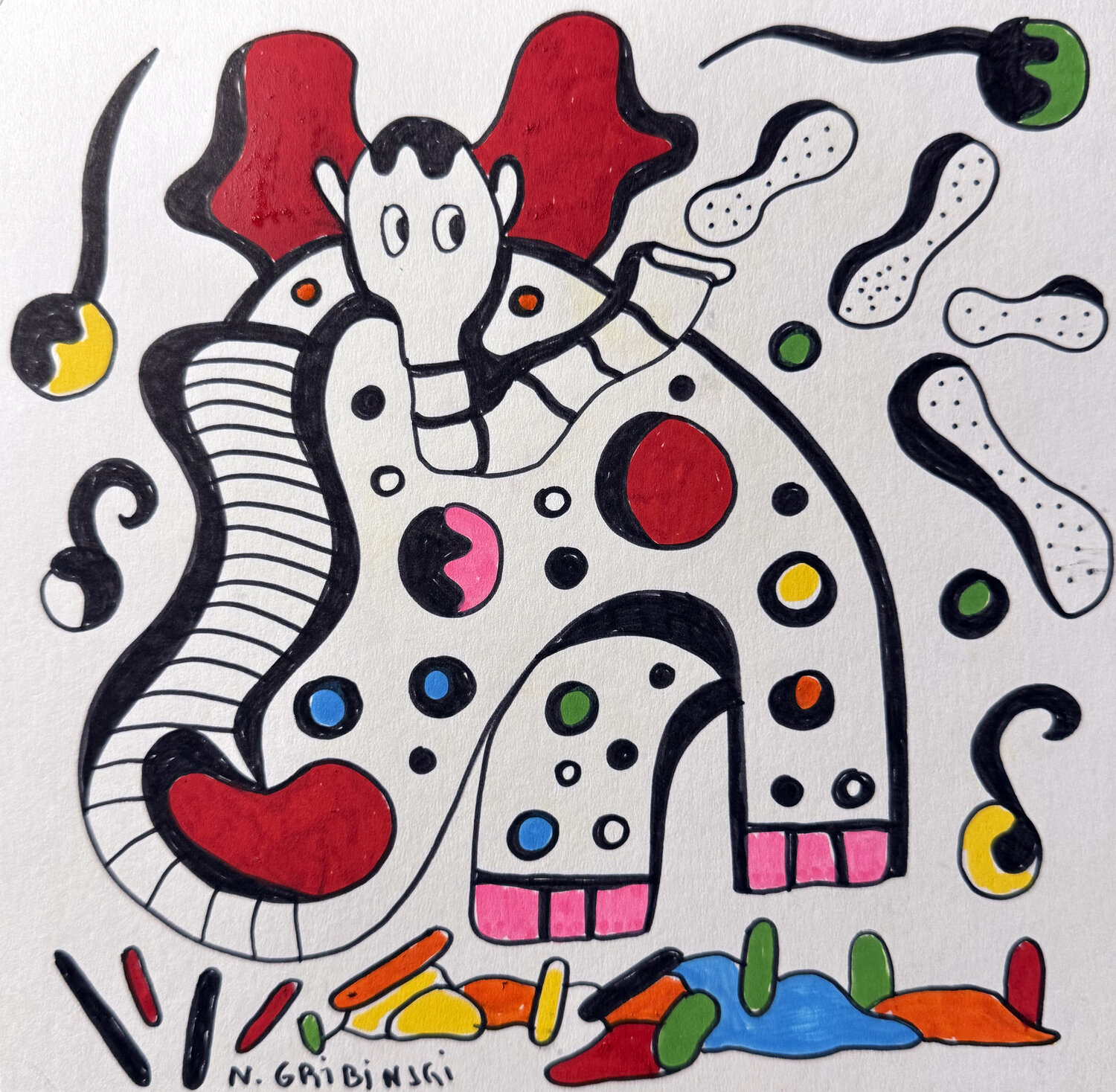 Whispers of the Circus Nathalie Gribinski Werk auf Papier zu verkaufen
