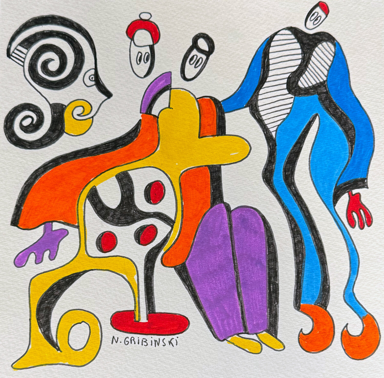 The Geometry of Warmth Nathalie Gribinski Work on Paper for sale