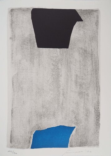 Composition en Bleu et Noir  par Giuseppe Santomaso, Édition en vente sur Singulart