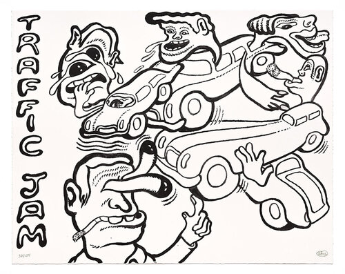 Traffic Jam by Peter Saul, Print for Sale on Singulart