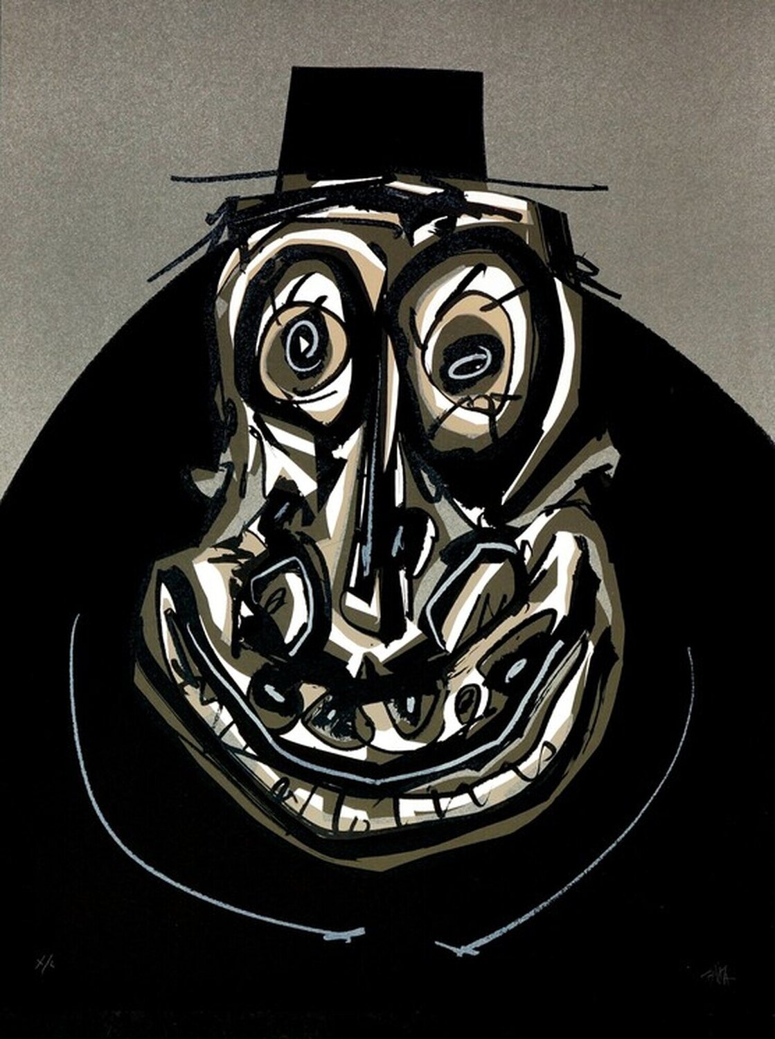 Une chair d'ombre, Melanchton I Antonio Saura Stampa in vendita