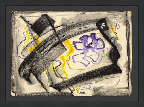 Trapped, Original Gouche on Paper, Hand Signed, Custom Framed van Rolph Scarlett, Schilderij te koop op Singulart
