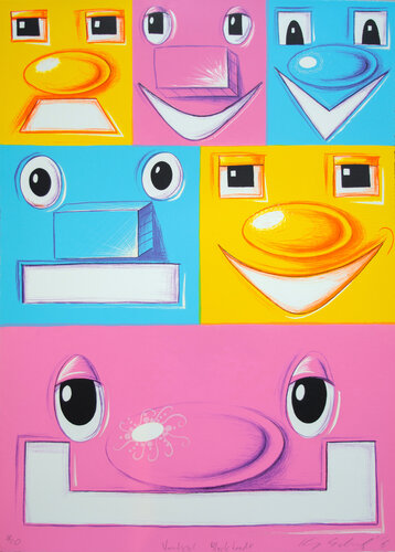 Vertical Blockheads van Kenny Scharf, Afdruk te koop op Singulart