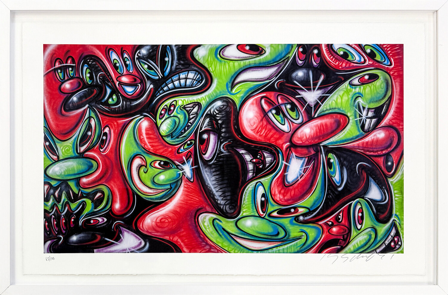 Places Please (framed hand signed archival pigment print) Kenny Scharf Druck zu verkaufen