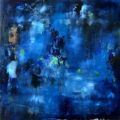 Blue magic in the air di Inge Thogersen, Pittura in vendita su Singulart