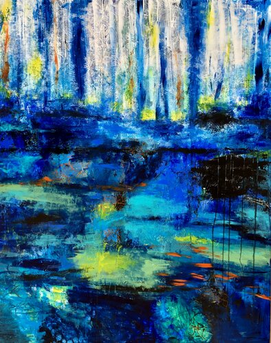 A land without high mountains di Inge Thogersen, Pittura in vendita su Singulart