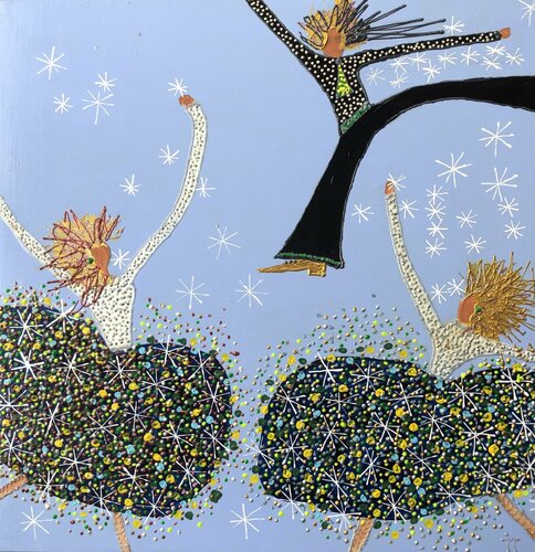 We are together- among the stars di Inge Thogersen, Pittura in vendita su Singulart