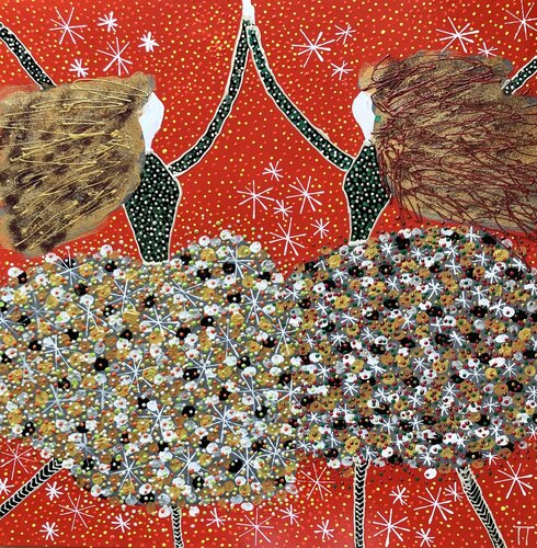 Girls party di Inge Thogersen, Pittura in vendita su Singulart