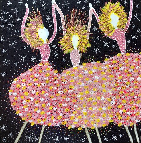 Pop girls di Inge Thogersen, Pittura in vendita su Singulart