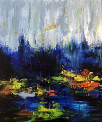 Feeling blue- feeling good di Inge Thogersen, Pittura in vendita su Singulart