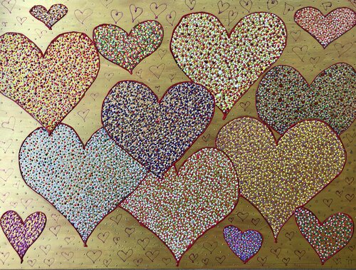 Hearts for you di Inge Thogersen, Pittura in vendita su Singulart