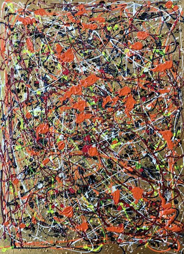1000 golden stars in my view di Inge Thogersen, Pittura in vendita su Singulart