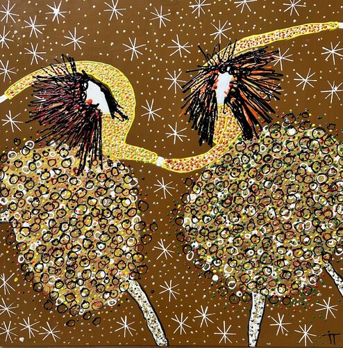 Dancing angels von Inge Thogersen, Malerei kaufen auf Singulart