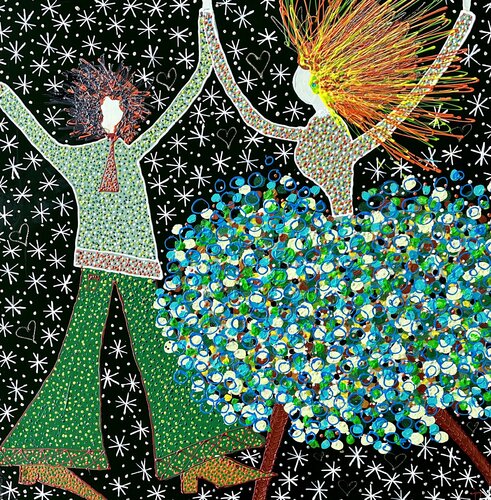 Fun and dancing for the nature de Inge Thogersen, Pintura a la venta en Singulart