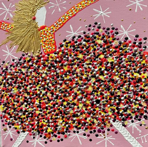 Girl for more happines de Inge Thogersen, Pintura a la venta en Singulart