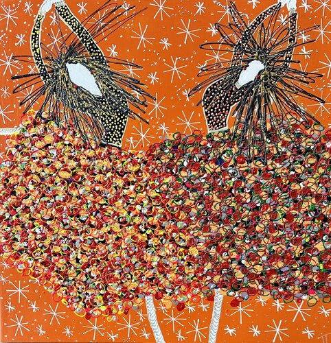 we loves orange von Inge Thogersen, Malerei kaufen auf Singulart