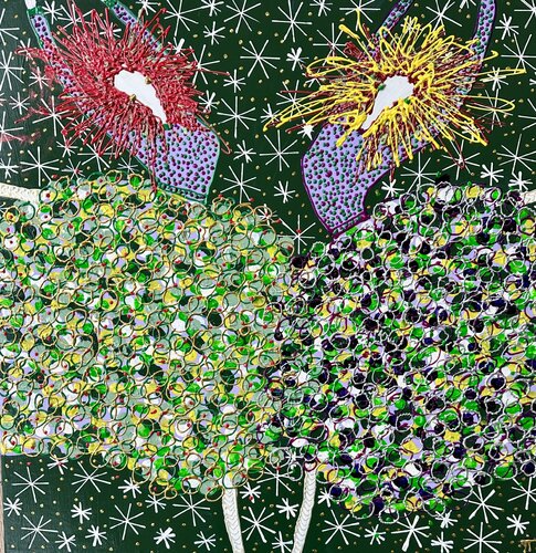 Happiness in the wood von Inge Thogersen, Malerei kaufen auf Singulart