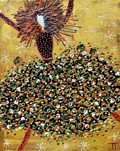 Dancing for the gold 1 de Inge Thogersen, Pintura a la venta en Singulart