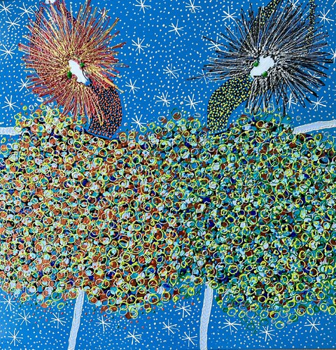 Dancing for sistersolidarity and friendship von Inge Thogersen, Malerei kaufen auf Singulart