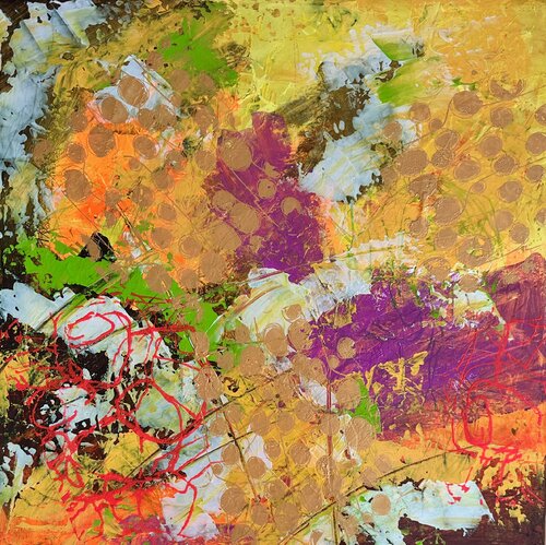 Guld i mund- 1 van Inge Thogersen, Schilderij te koop op Singulart