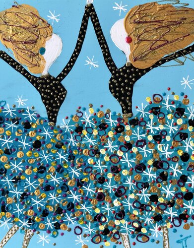 Daisy and Dolly in dance school di Inge Thogersen, Pittura in vendita su Singulart