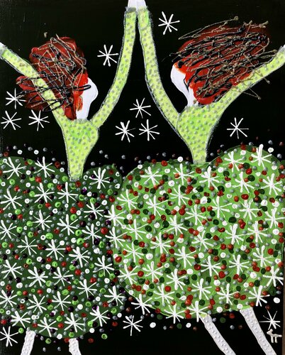 Daisy and Dolly in the afternoon di Inge Thogersen, Pittura in vendita su Singulart
