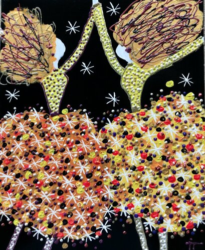 Daisy and Dolly in the evening di Inge Thogersen, Pittura in vendita su Singulart