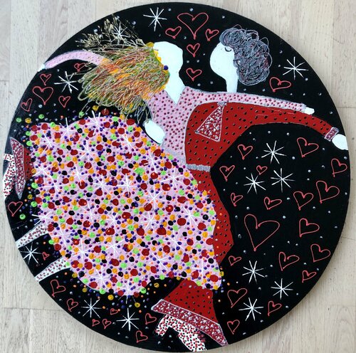 Love  dance in Paris di Inge Thogersen, Pittura in vendita su Singulart