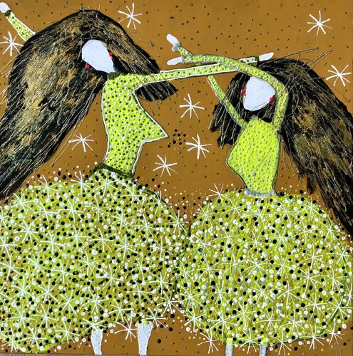 Sun sisters di Inge Thogersen, Pittura in vendita su Singulart