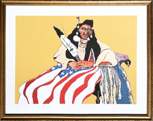 Bicentennial Indian from the Kent Bicentennial Portfolio  von Fritz Scholder, Druck kaufen auf Singulart