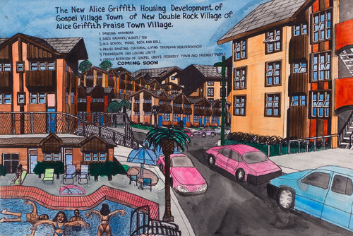 Housing Development by William Scott, 紙の作品 for Sale on Singulart